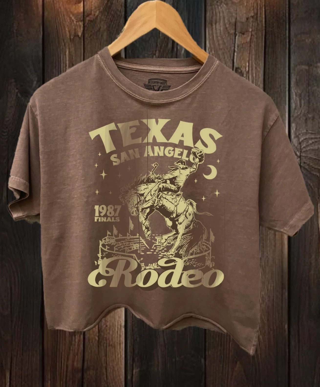 NEW!! "Texas Rodeo" Oversized Cropped Tee | Glitzy Bella