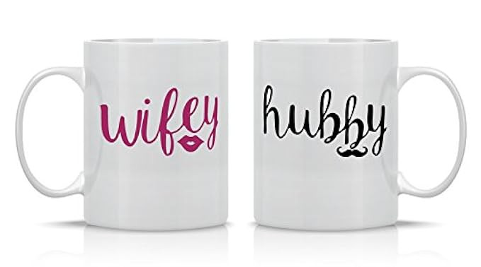 Wifey/Hubby Couple Mug - 11OZ Coffee Mug Set - Perfect Gift for husband and wife - Mugs For Couples  | Amazon (US)