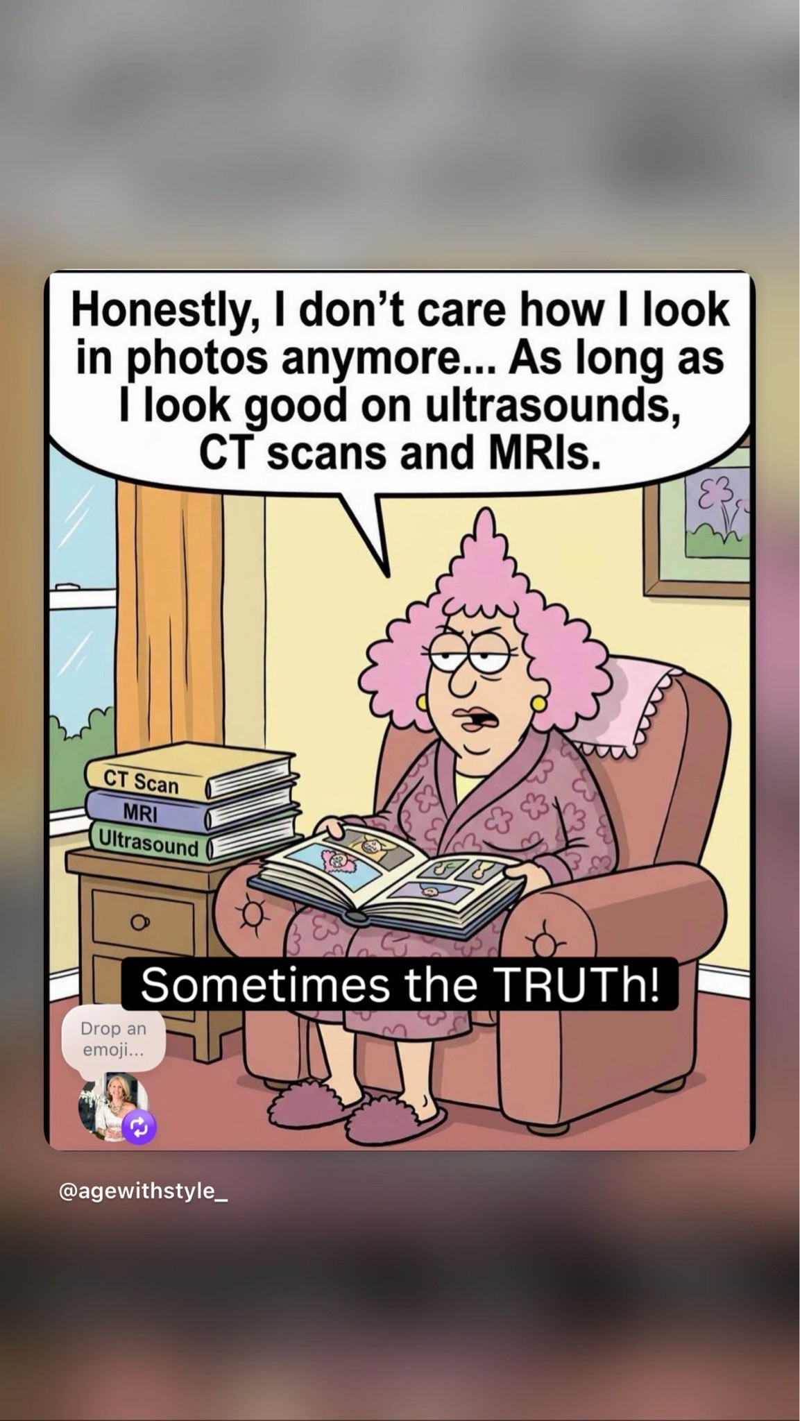 At some point in your life this will be the TRUTH -for a day, an hour or a test result! Just had to share with those of you who understand #fyp #funny #truth #over50

#LTKOver40 #LTKselfcare #LTKdayinmylife