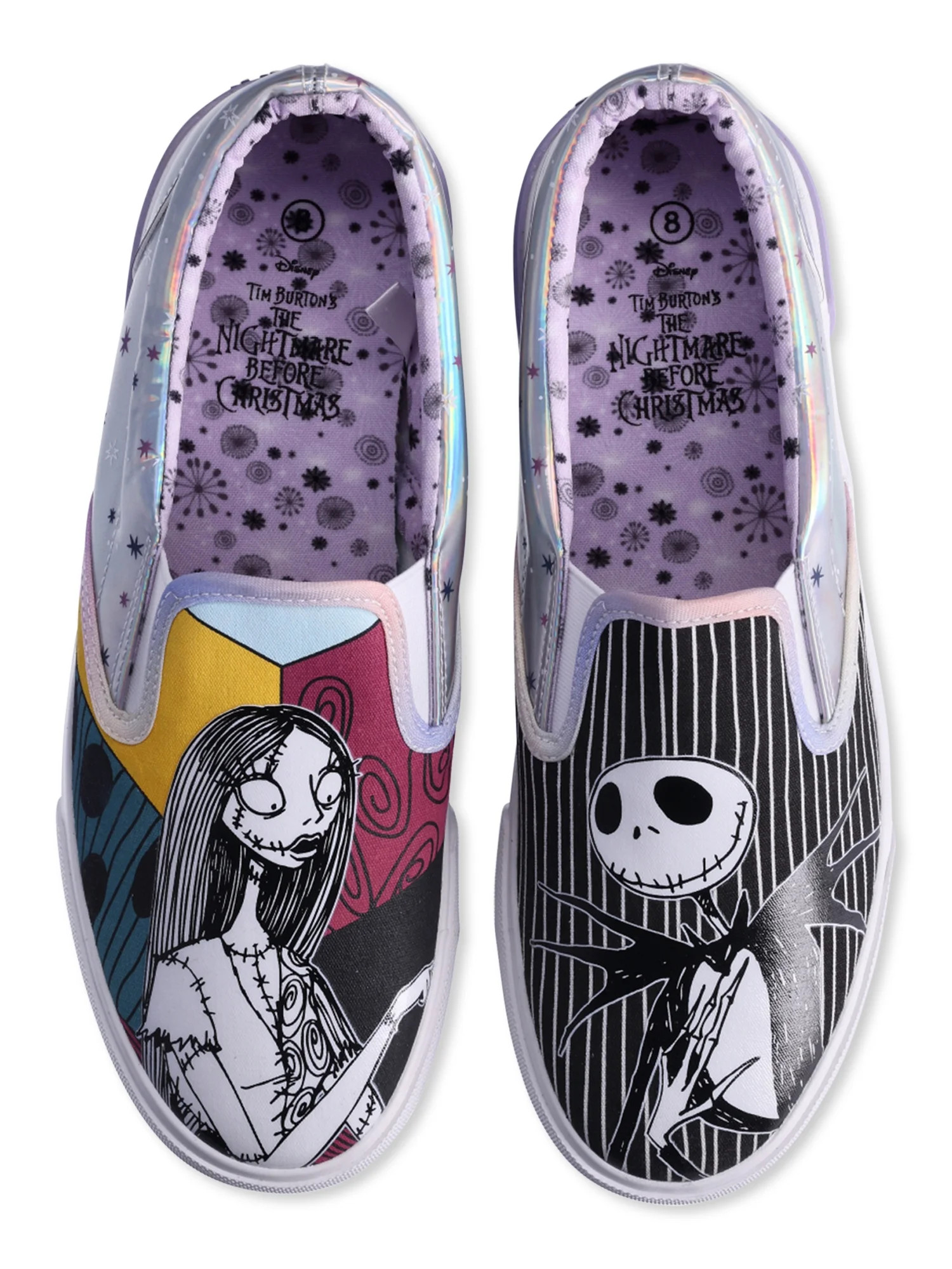 Women’s Disney Nightmare Before Christmas Low Top Slip-On Sneakers, Sizes 6-11 | Walmart (US)