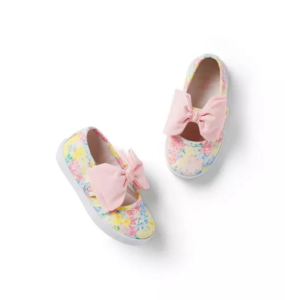 Floral Bow Sneaker | Janie and Jack