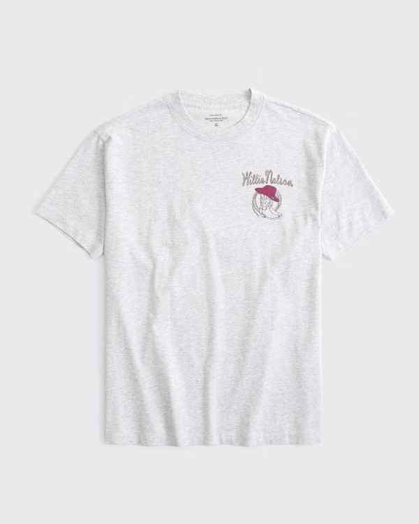 Women's Oversized Willie Nelson Graphic Tee | Women's New Arrivals | Abercrombie.com | Abercrombie & Fitch (US)