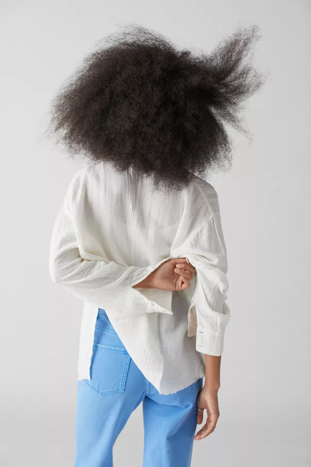 UO Addison Button-Front Blouse | Urban Outfitters (US and RoW)