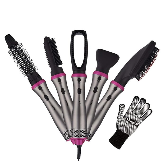 Hair Dry Brush, inkint 5 in 1 Hot Air Brush Set Hair Dryer and Volumizer Ceramic Blow Dryer for L... | Amazon (US)