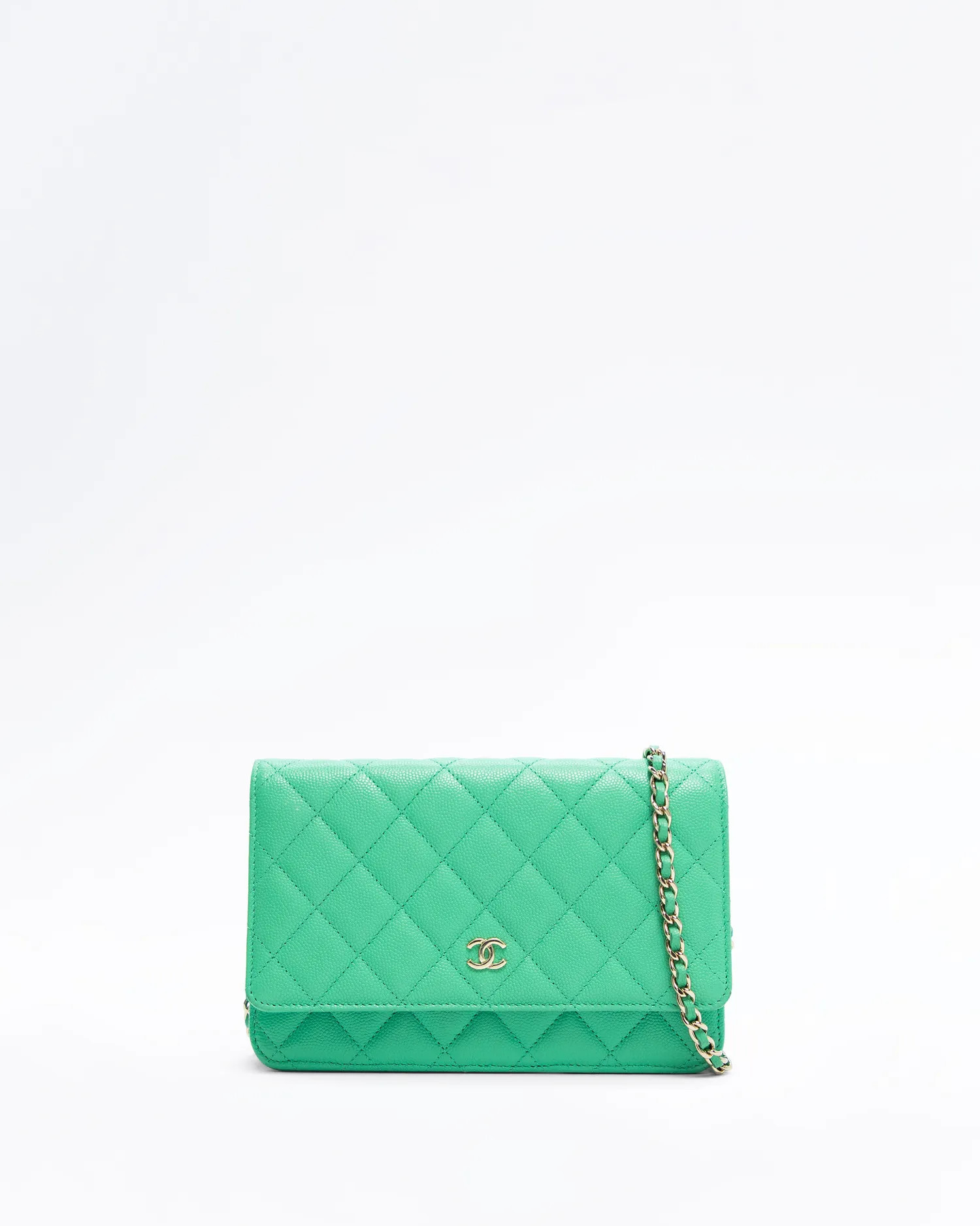 Caviar Quilted Wallet on a Chain | Vivrelle