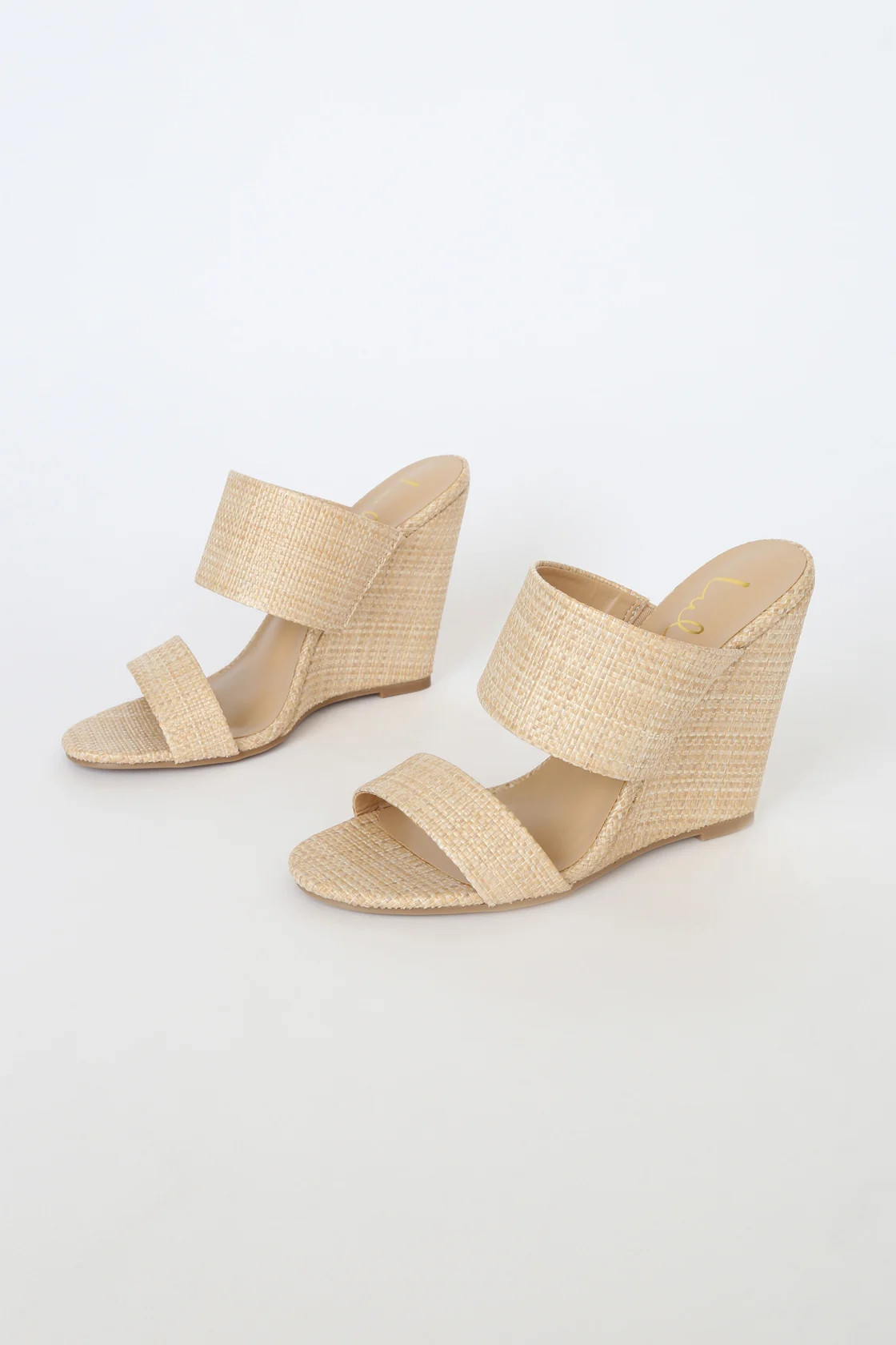 Biava Natural Raffia Wedge Sandals | Lulus (US)