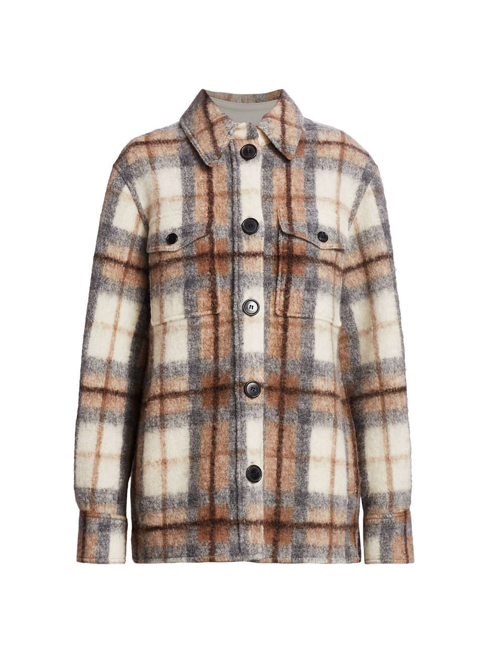 Isabel Marant Etoile Women's Gastino Plaid Wool-Blend Jacket - Beige - Size 34 (2) | Saks Fifth Avenue