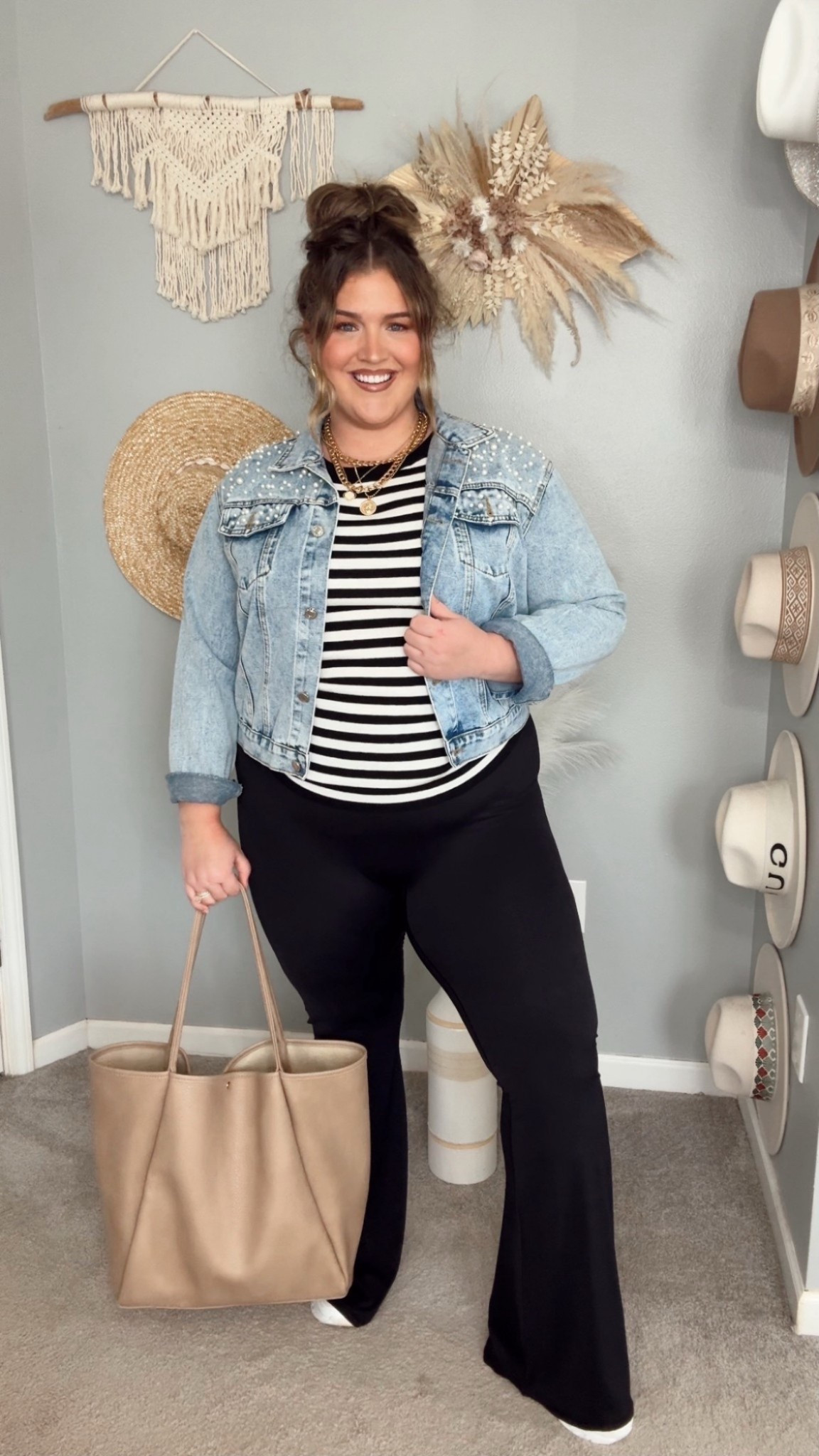 Obsessed with this casual look that is perfect for heading out with the girls for brunch, ☕️🍷🛍️ running errands or just lounging around. This jacket is giving designer vibes at a great price (under $30)!

Casual fall outfit, denim jacket outfit inspo, curvy girl fashion 

#LTKSeasonal #LTKStyleTip #LTKPlusSize