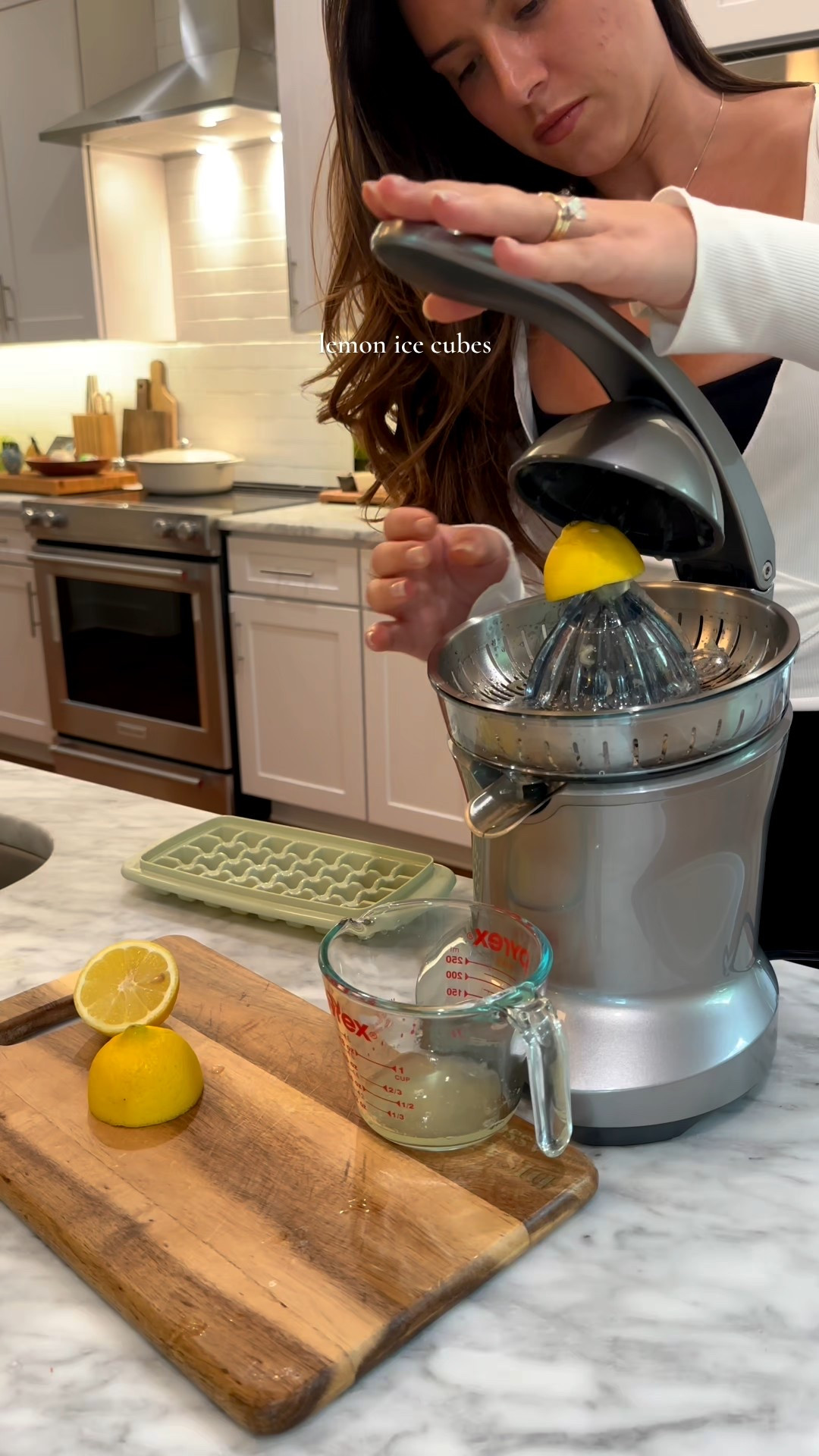 splurge and saving citrus press options! Have used both, work great. #citruspress #registrygift #amazondupe #breville #lemonicecubes 