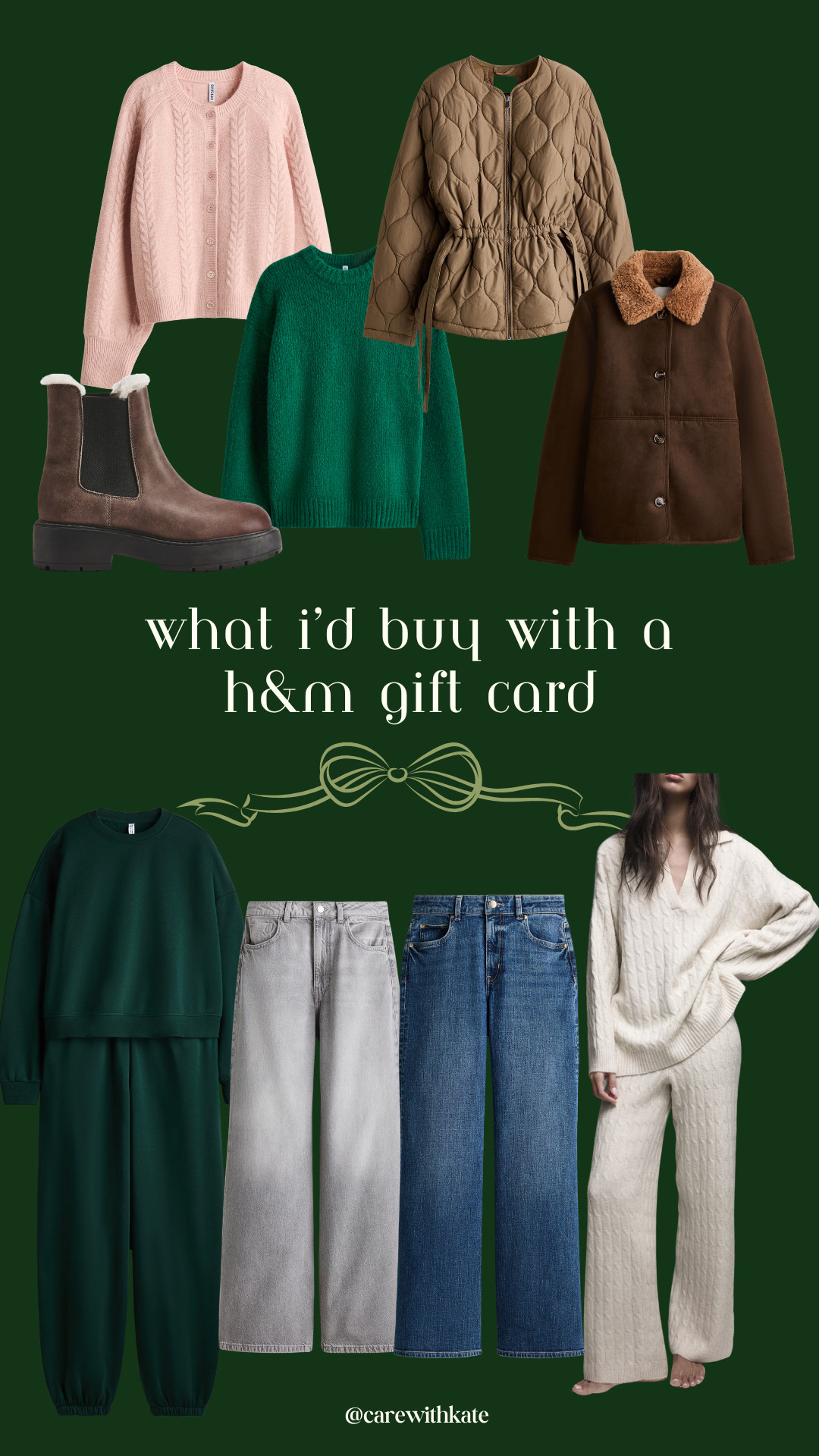 I always find so many good pieces at H&M! This is what I'd buy if I had a gift card or was looking for some good winter pieces 

 #LTKwinter #LTKstyletip