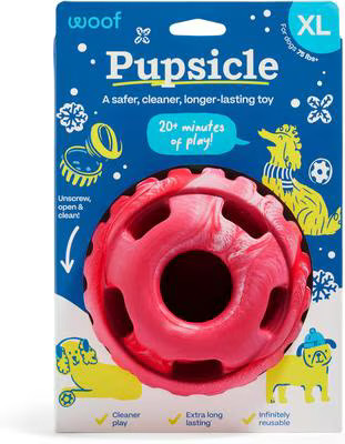 Woof Holiday Pupsicle Long Lasting Interactive Treat Dispensing Dog Toy for Boredom & Low Mess De... | Chewy