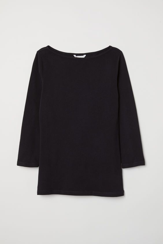 Boat-necked Jersey Top | H&M (US)