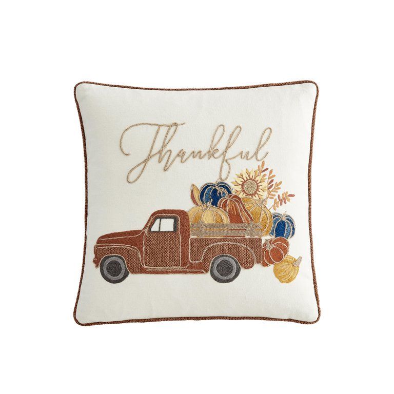 Mainstays Grateful Truck Oblong Decorative Throw Pillow, 14" x 20", 1pc | Walmart (US)