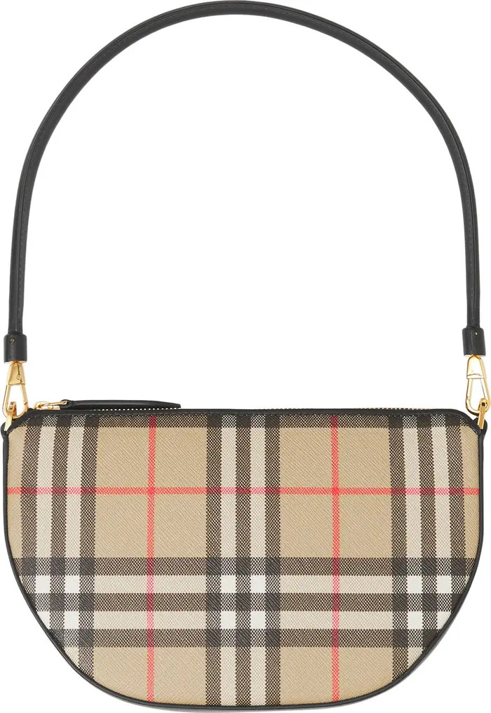 Burberry Olympia Check Coated Canvas Pouch | Nordstrom | Nordstrom