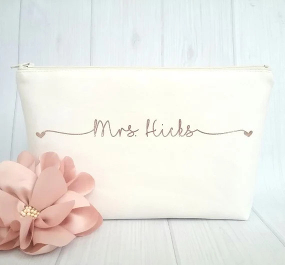 Mrs Makeup Bag  Bride Makeup Bag  Bridal Gift  Bride-to-be | Etsy | Etsy (US)