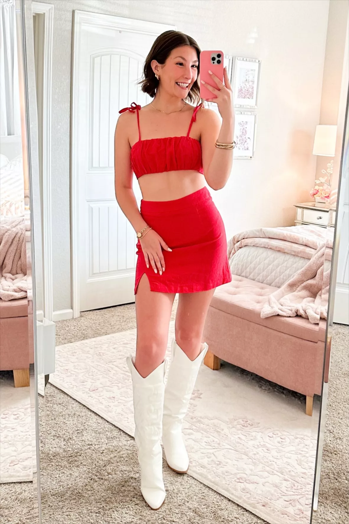 red dress with cowgirl boots A + cowboy is a combination that never gets old Show off your Western spirit with our Cowgirl Boots Graphic Tee Dress Emmaltuttle on LTK