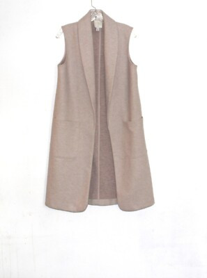 Joie Longline Vest Beige Oatmeal Collared Duster Open Front Women's S PS  | eBay | eBay US