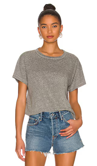 Boxy Crew Tee in Heather Grey | Revolve Clothing (Global)
