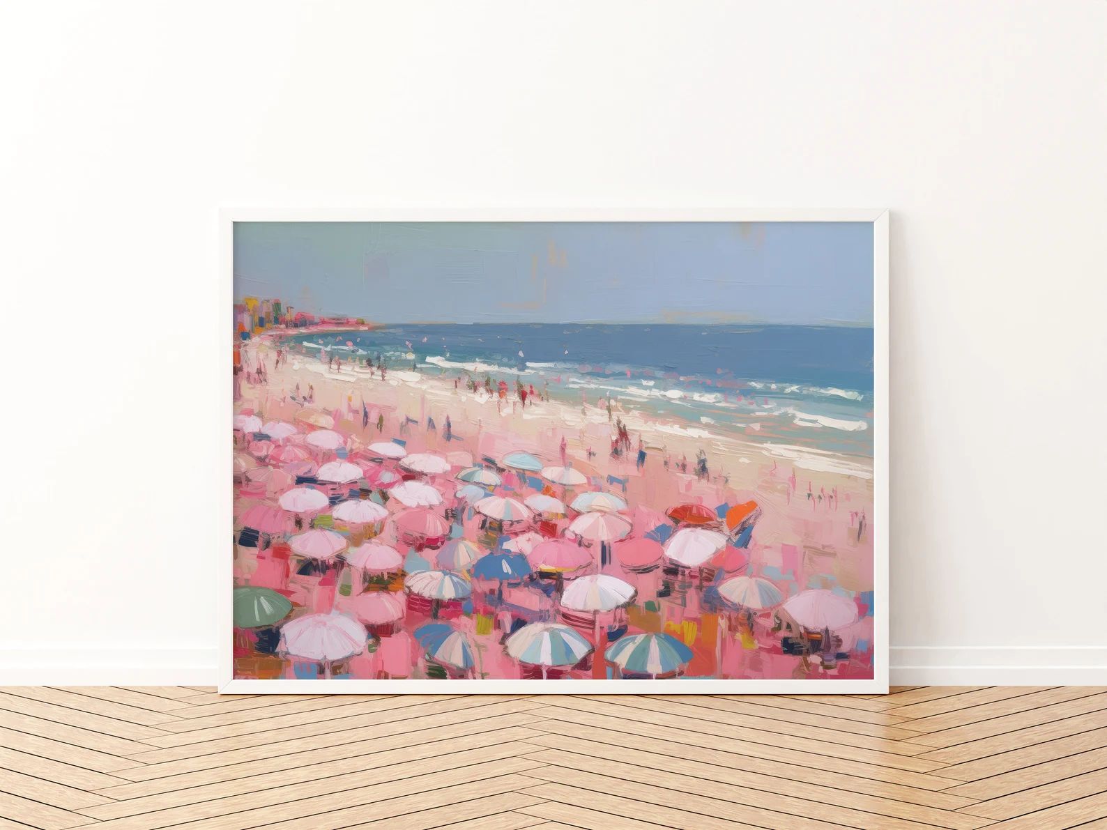 Vintage Beach Print  Abstract Coastal Painting  Girly - Etsy | Etsy (US)