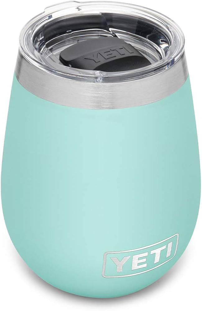 YETI Rambler 10 oz Wine Tumbler, Vacuum Insulated, Stainless Steel with MagSlider Lid, Seafoam | Amazon (US)