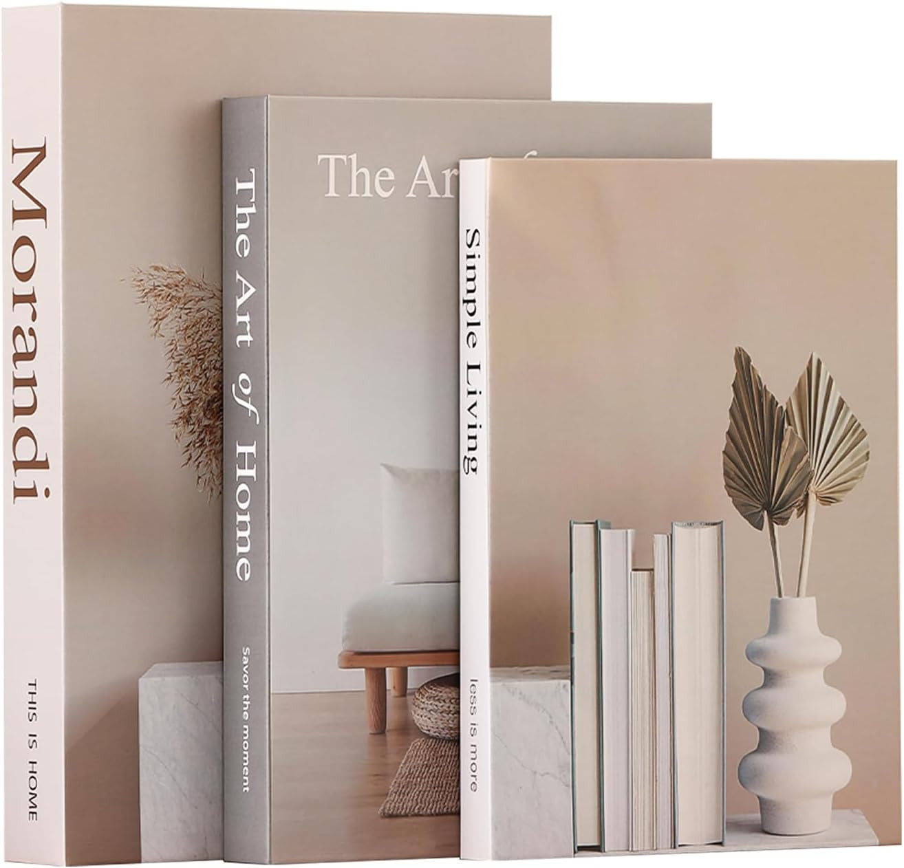 Set of 3 Decorative Books for Home Decor,Stylish Fake Books for Decoration, Aesthetic Decor Books... | Amazon (US)
