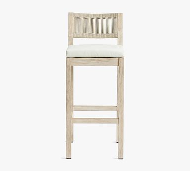 Indio Coastal FSC® Mahogany Rope Bar Stool | Pottery Barn (US)