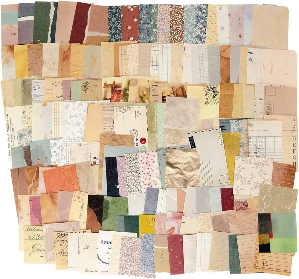 Scrapbook Paper 360pcs, Small Earth Tones Scrapbooking Paper for Vintage Crafts Junk Journal Supp... | Amazon (US)