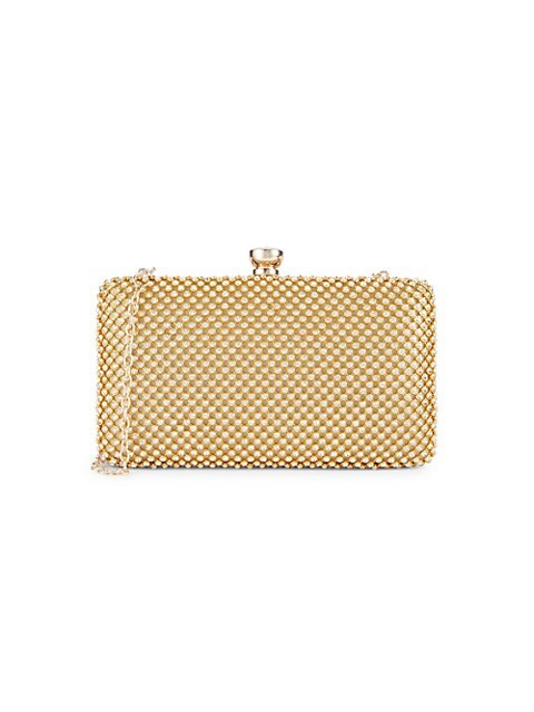 Lauren Lorraine Nori Rhinestone-​Embellished Satin Convertible Clutch on SALE | Saks OFF 5TH | Saks Fifth Avenue OFF 5TH