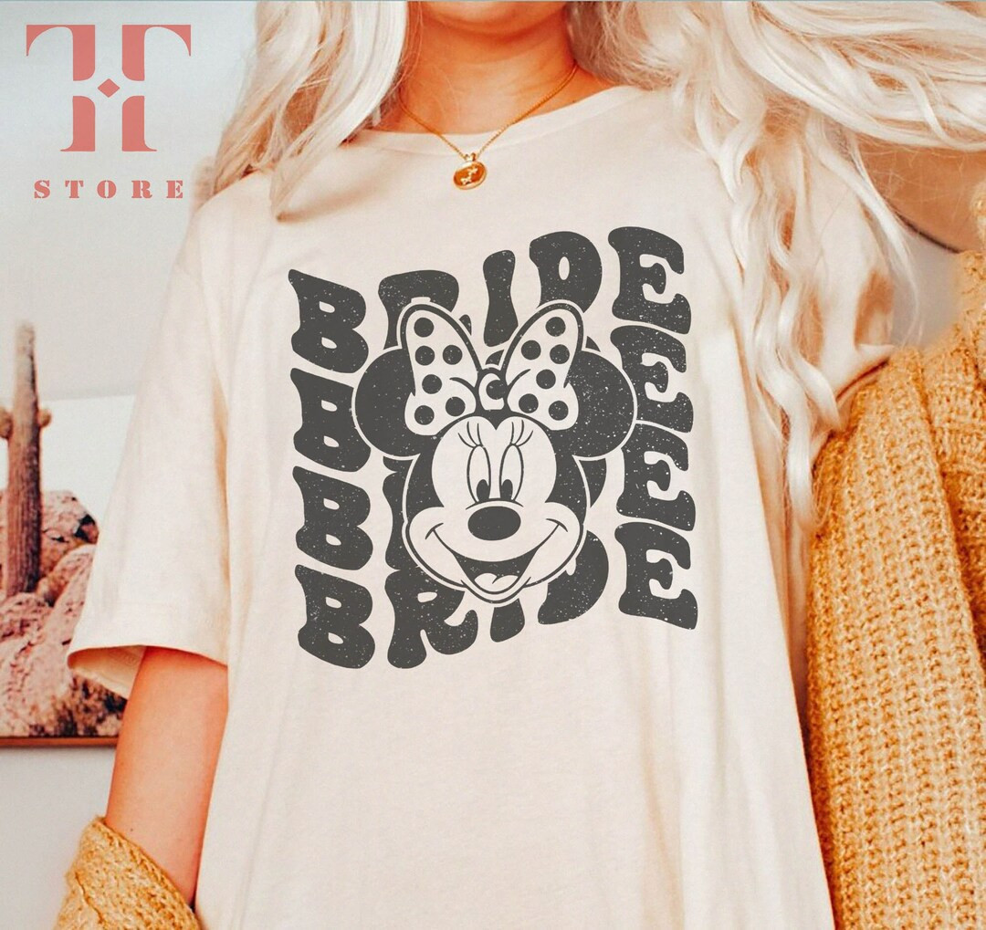 Minnie Bride Shirt, Disney Bride Comfor Color shirts, Disney Bachelorette Party Shirts, Disney Br... | Etsy (US)