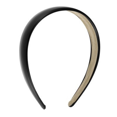 Unique Bargains Women's Thick PU Leather Headband 1 Pc Black | Target
