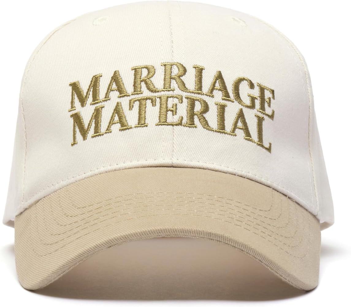 Marriage Material Hat | Trucker Hat Set for Bride and Wifey | Bride Hat for Wedding, Honeymoon, B... | Amazon (US)