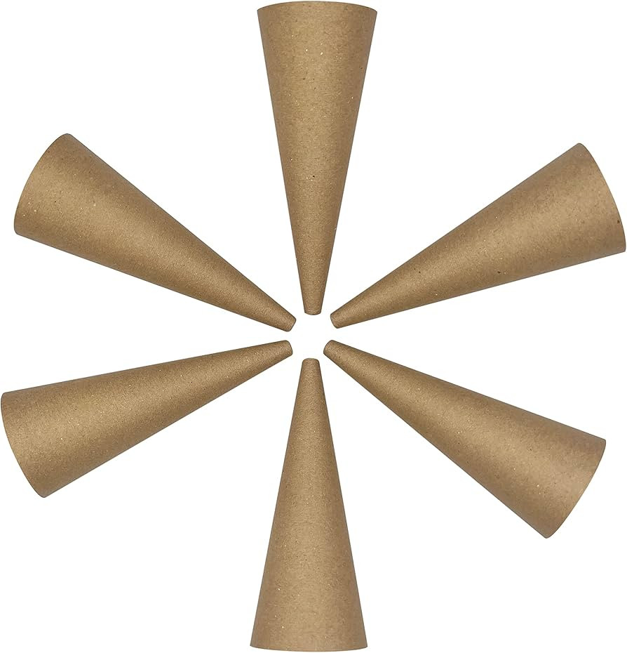 National Artcraft® Heavyweight 7" Cardboard Fiber Cone - Perfect for Angels, Dolls or Tree Toppe... | Amazon (US)
