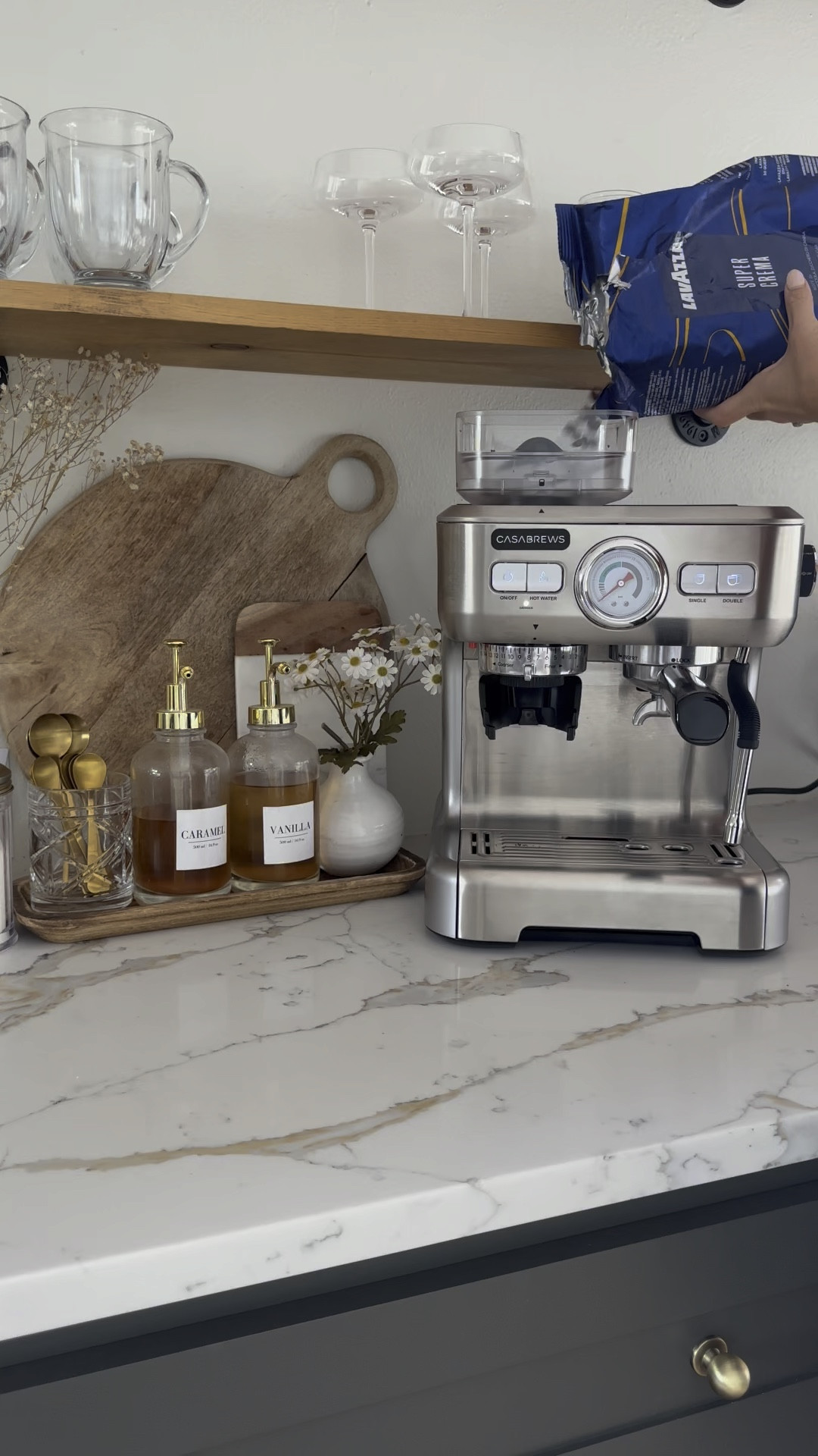 Coffee Bar

Coffee
Espresso machine 
Coffee machine 
Cappuccino machine 
Latte 
Fall
Autumn 
Home bar 
Kitchen 
Kitchen shelves 
Kitchen design 
Dry bar 
Wet bar 
Bar 
Beverage center 
Coffee decor 
Creamer 
Glassware 
Silverware 
Gold utensils 
Good morning 
Morning routine 
Nespresso 
Coffee machine 
Coffee organizer
Amazon 
Amazon home 
Amazon coffee 
Amazon finds 
Amazon kitchen 
Kitchen 
Kitchen inspo 
Dry bar 
Bar 
Home inspo 
Cafe 
Dessert 
Cozy home 
Home inspo
Countertop
Wood cutting board 
Coffee machine 
Marble
Quartz 
Gold 
Brass
Target 
Walmart 
New years 

#LTKhome #LTKfindsunder50 

#LTKStyleTip #LTKHome #LTKVideo