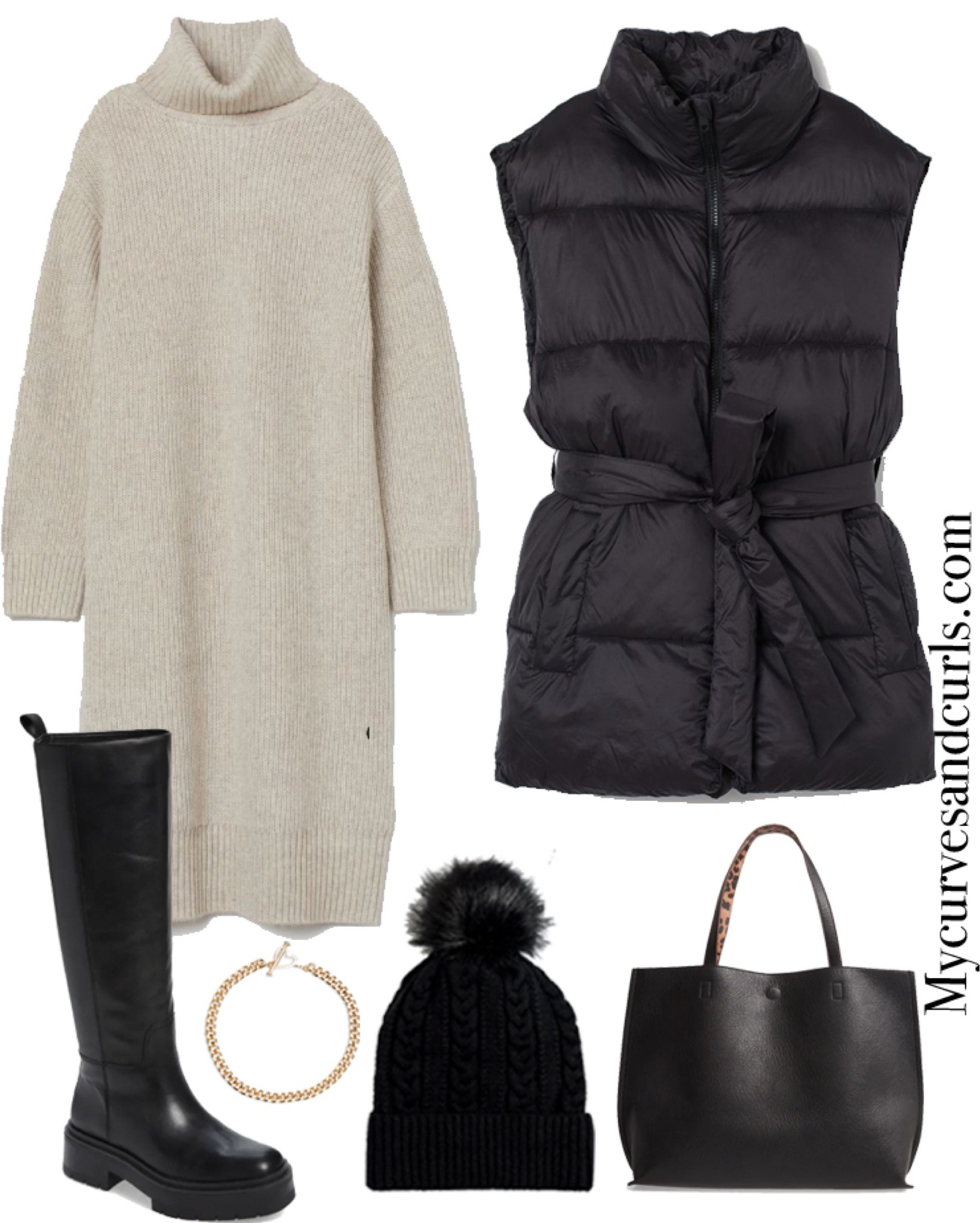 Fall outfit idea 

Cream Sweater dress / puffer vest/riding boots/ black leather tote/ Winter outfit / C / Casual winter outfit / midsize outfit / Casual outfit

#LTKCyberWeek #LTKootd #LTKHoliday