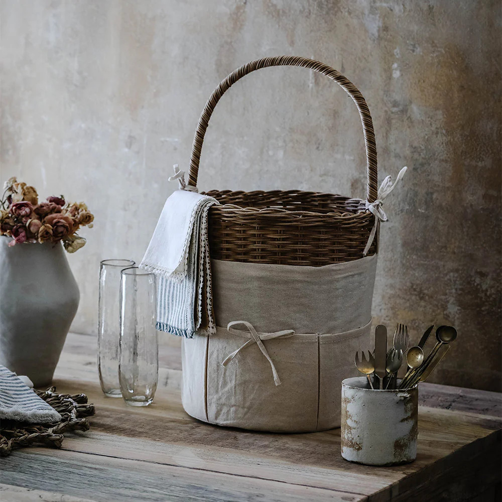 Busby Rattan Basket | Roan Iris
