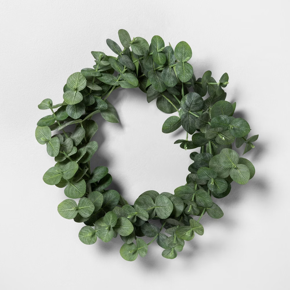 7.5"" Mini Faux Eucalyptus Wreath - Hearth & Hand with Magnolia | Target