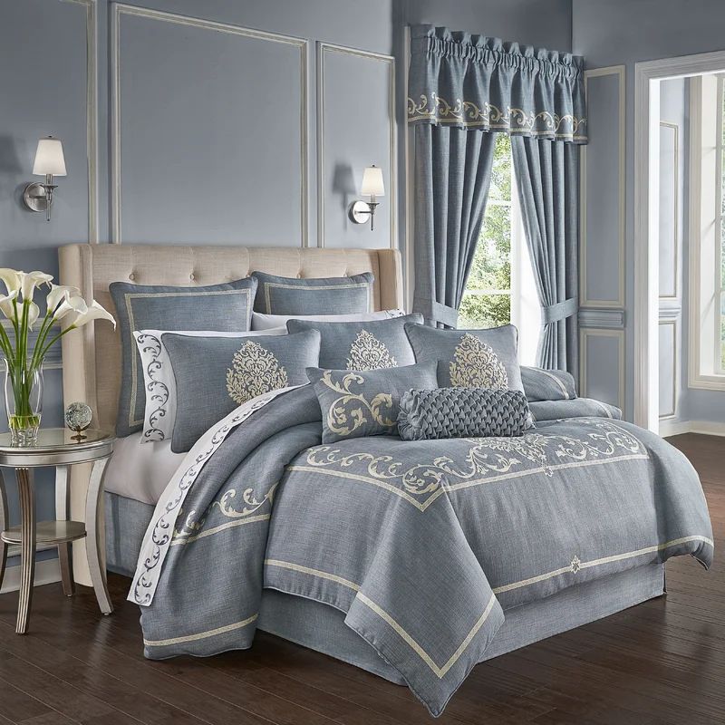 Tobler Blue 4 Piece Comforter Set | Wayfair North America