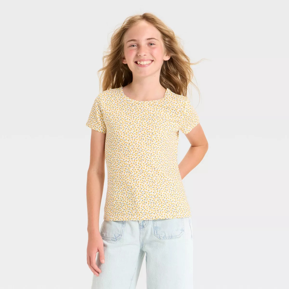 Girls' Short Sleeve Fitted T-Shirt - Cat & Jack™ | Target