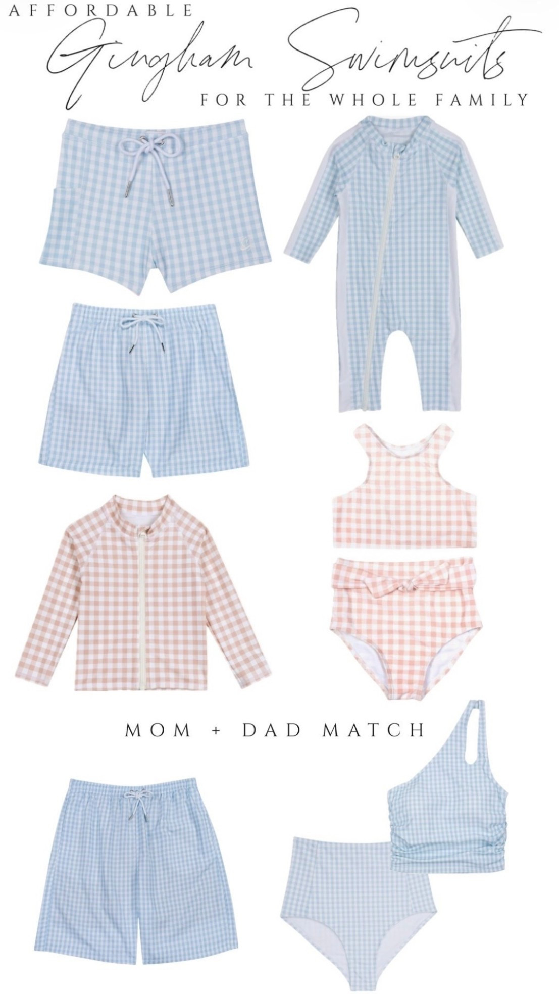 Matching Gingham swimsuits for the whole family! 

#LTKSwim #LTKBaby #LTKKids