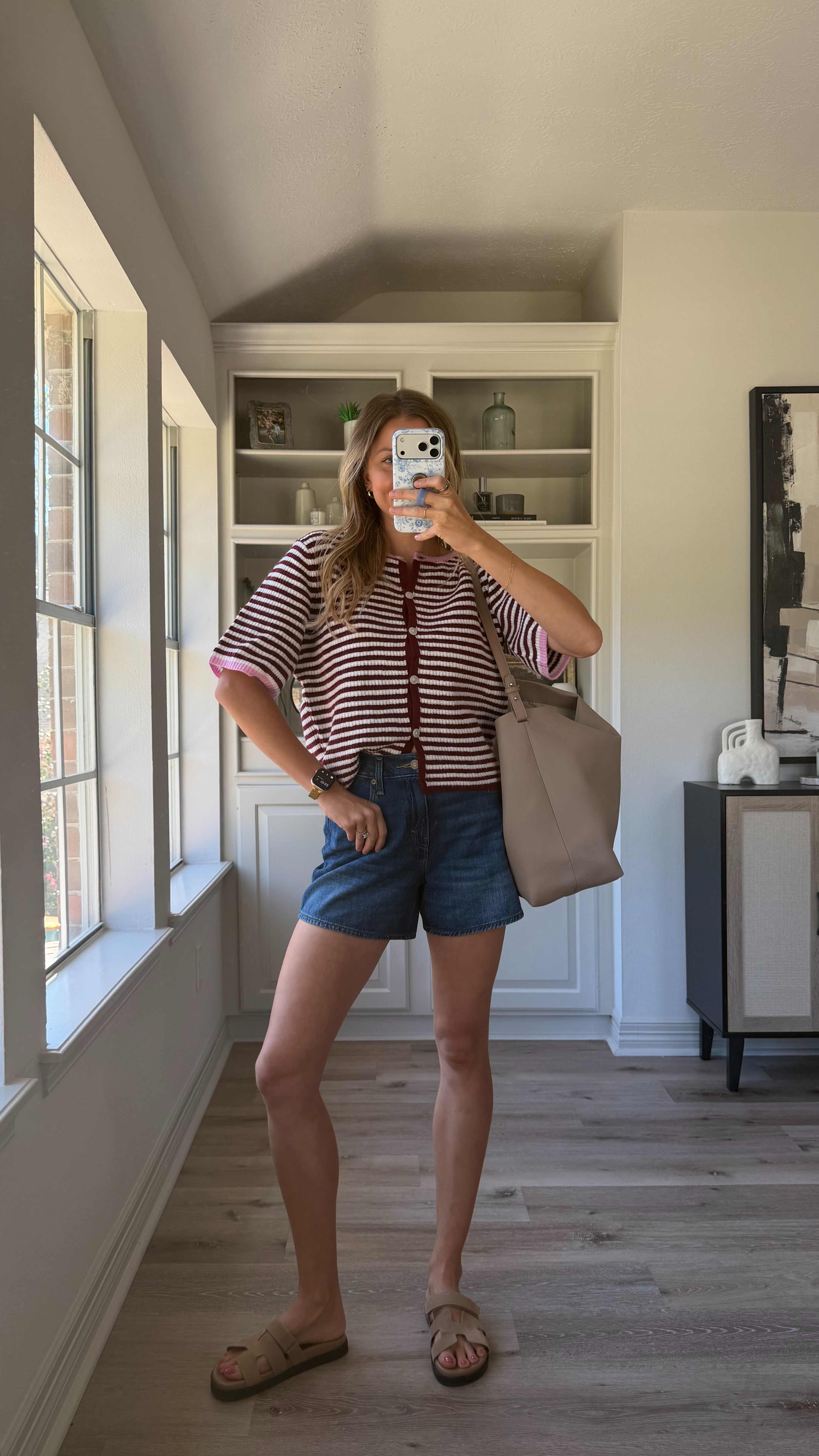 Loving this cute cardigan for fall! Wearing S in cardigan, 26 in shorts 

 #LTKootd #LTKmomlife