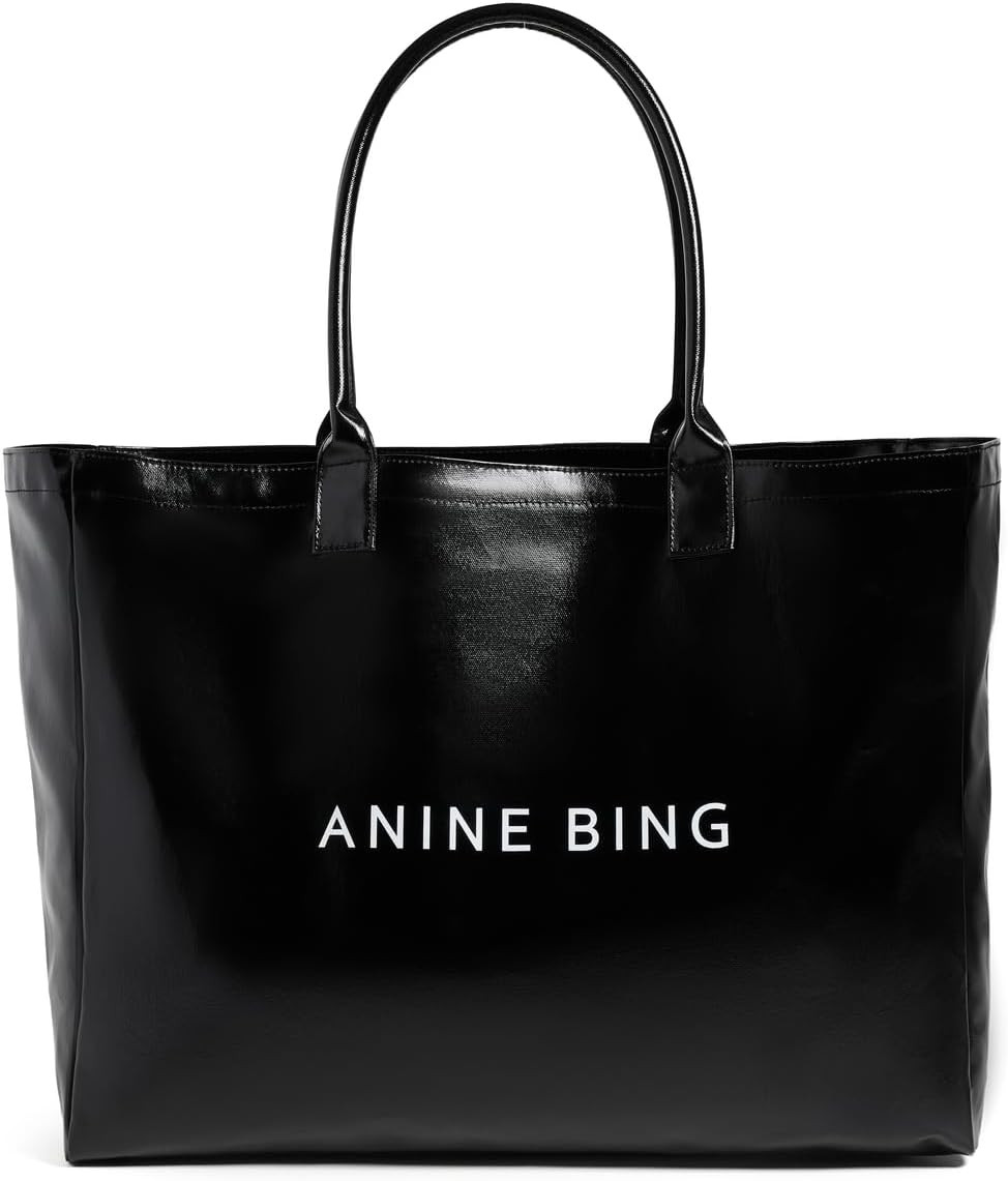 ANINE BING Women's Leo Coated Canvas Tote Bag | Amazon (US)