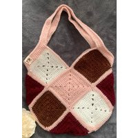 Granny Square Handmade Lined Crochet Bag | Etsy (UK)