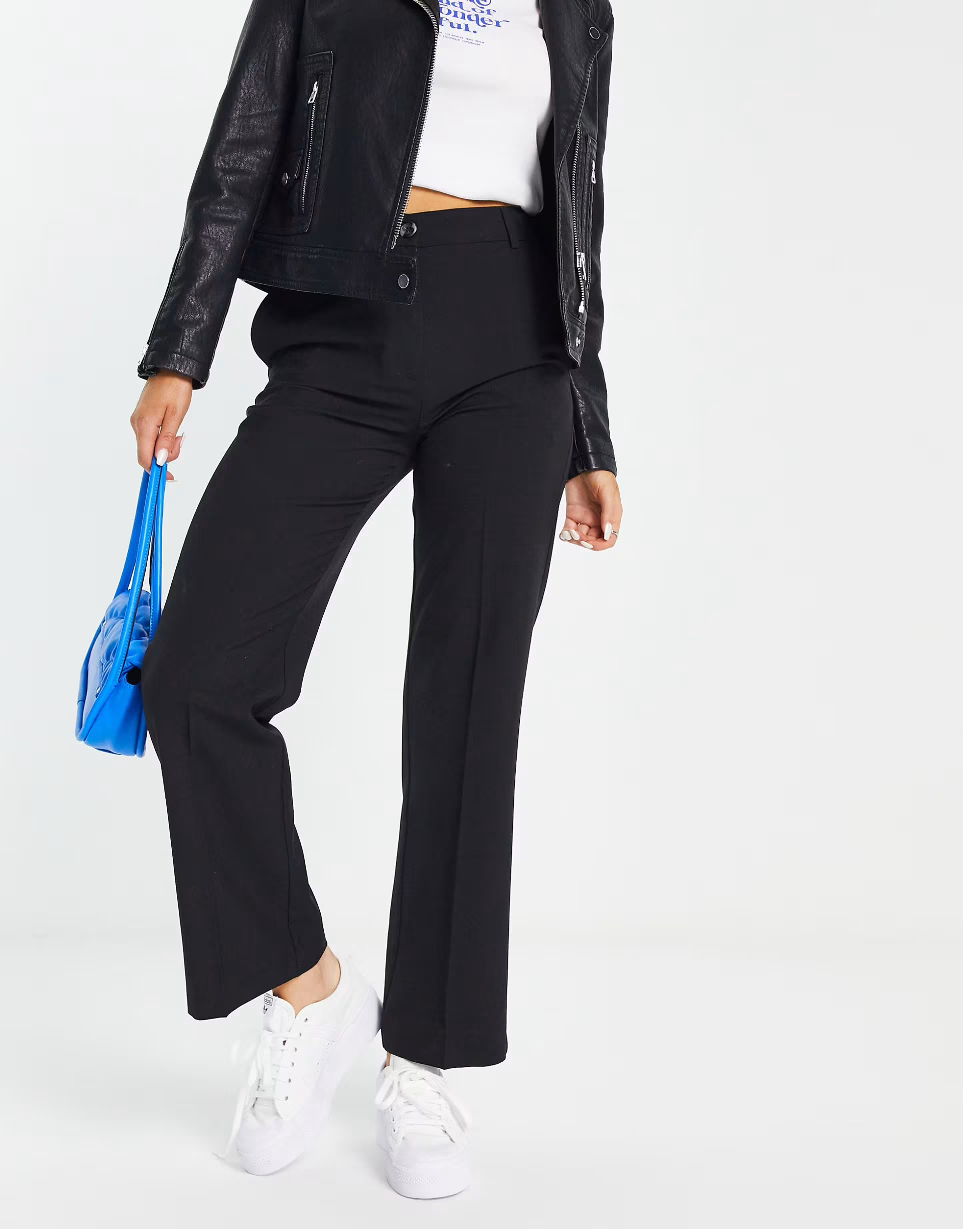 ASOS DESIGN Mix & Match slim straight trouser in black | ASOS (Global)