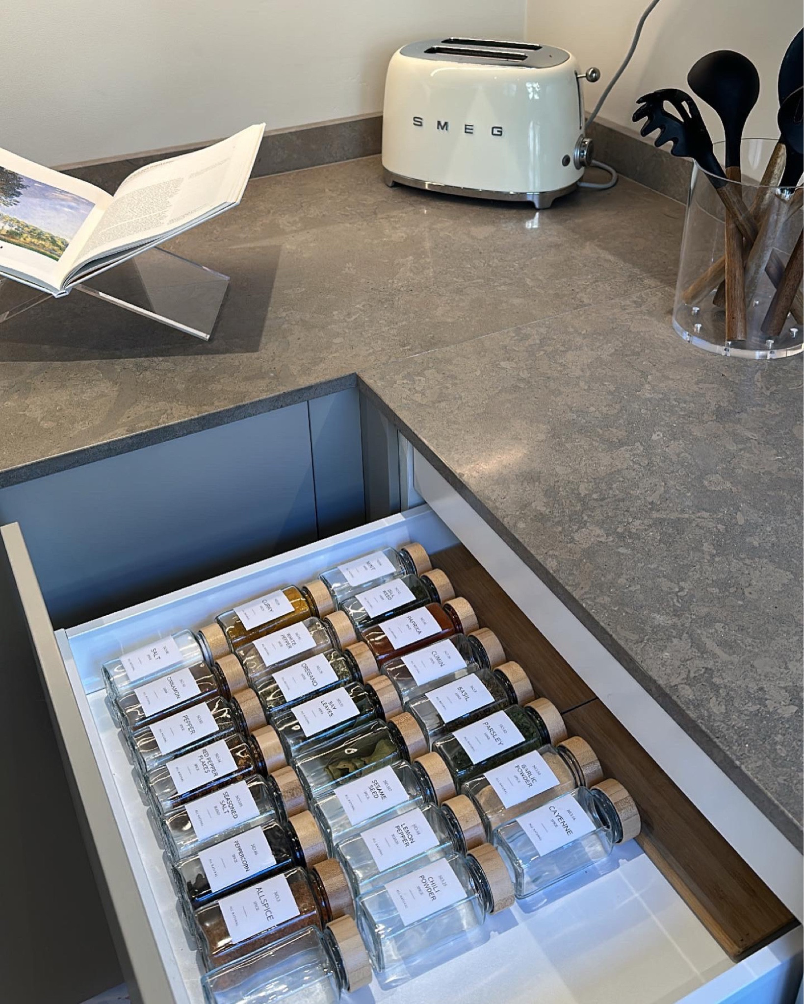 Minimalistic spice jars with labels 🤍 #organization #kitchen #homedecor 

#LTKfindsunder50 #LTKsalealert #LTKhome