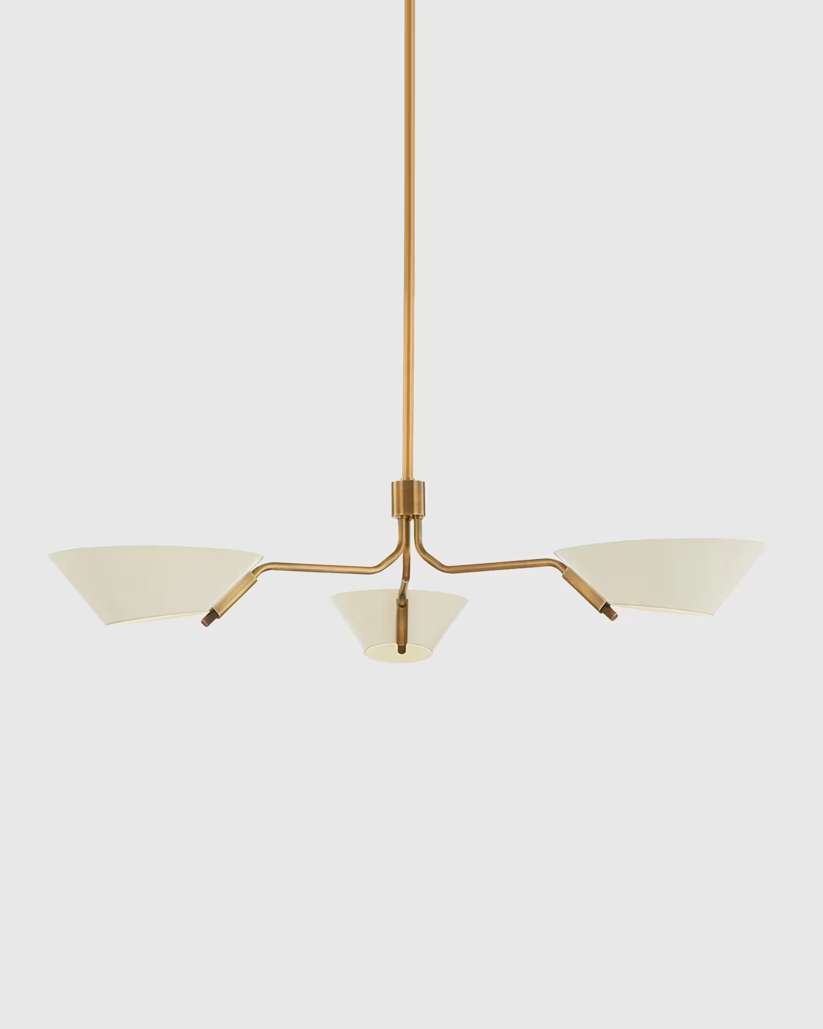 Mid-Century Armed Iron Chandelier in Sand | Quince