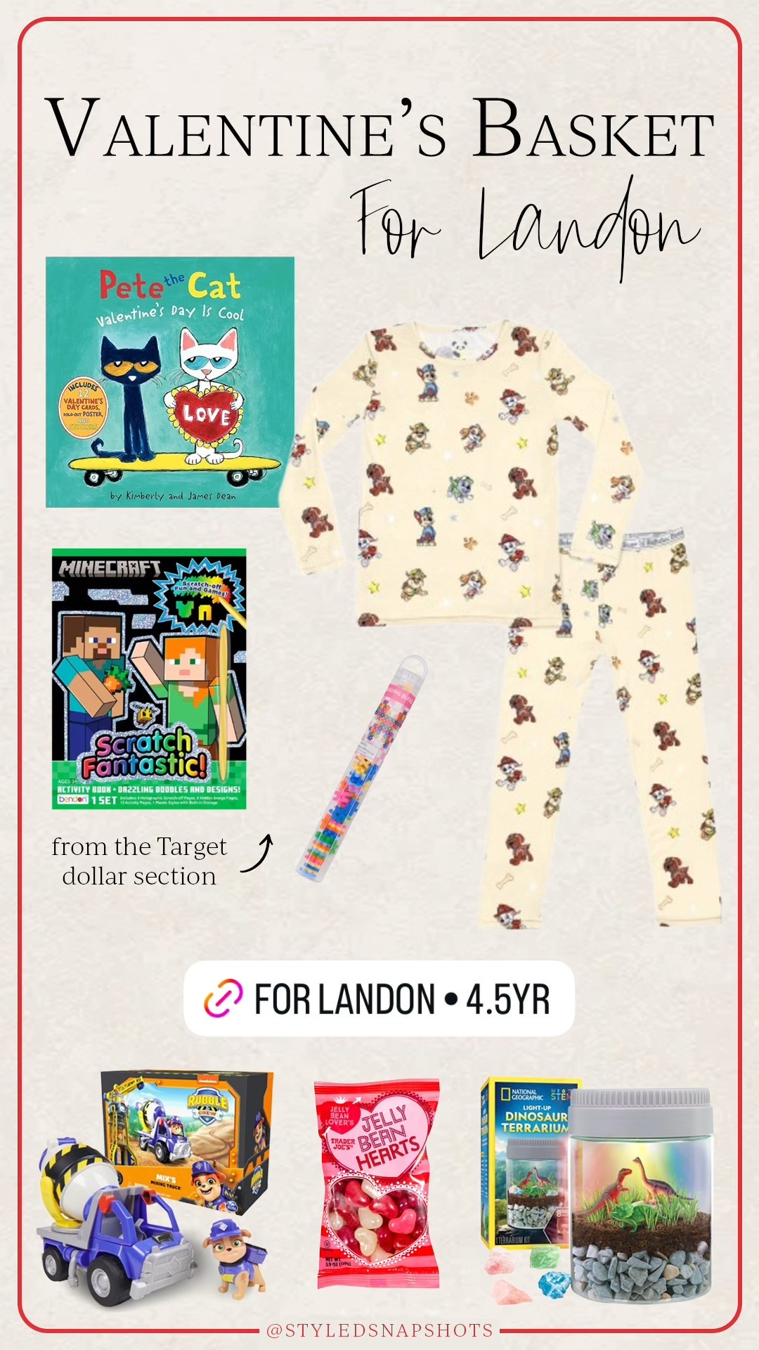 Toddler boy valentine basket ♥️ 4.5yrs old 

#LTKValentine #LTKKids