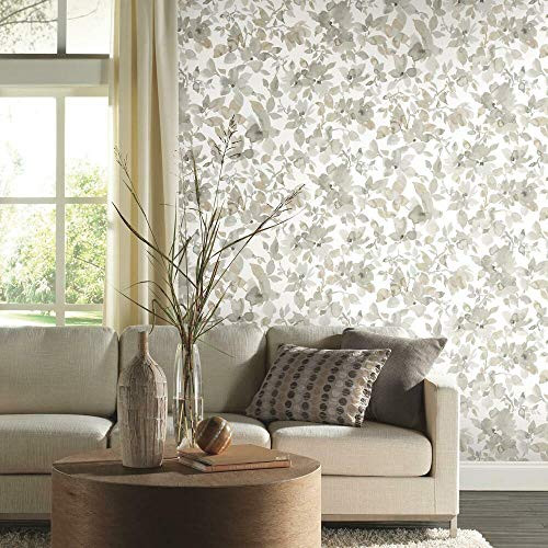 RoomMates RMK11235WP Neutral Watercolor Floral Peel and Stick Wallpaper | Amazon (US)