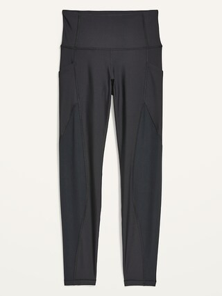 High-Waisted PowerSoft Rib-Paneled 7/8-Length Leggings for Women | Old Navy (US)