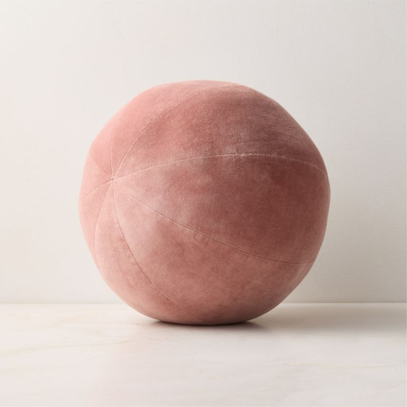 Terre Mauve Velvet Sphere Throw Pillow 12" + Reviews | CB2 | CB2