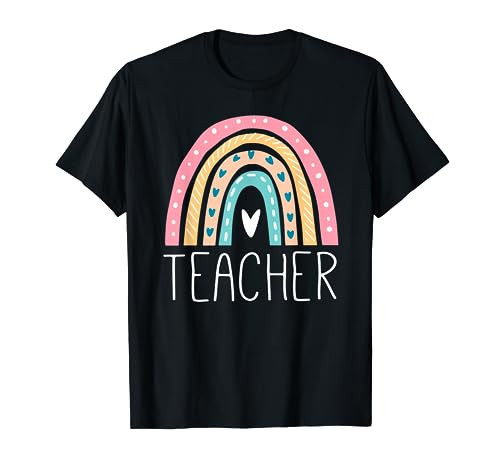 Funny Teacher Rainbow Gifts Teaching T-Shirt | Amazon (US)